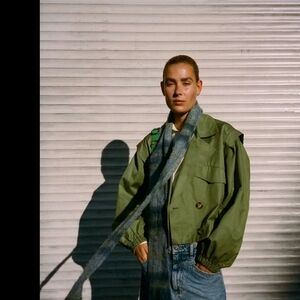 Free People Women’s Looking Glass Trench Coat in Loden Green Size Medium NWOT